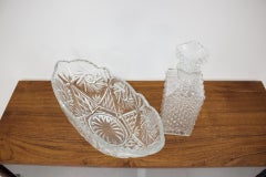 Set of Glass Carafe and Bowl, 1970s