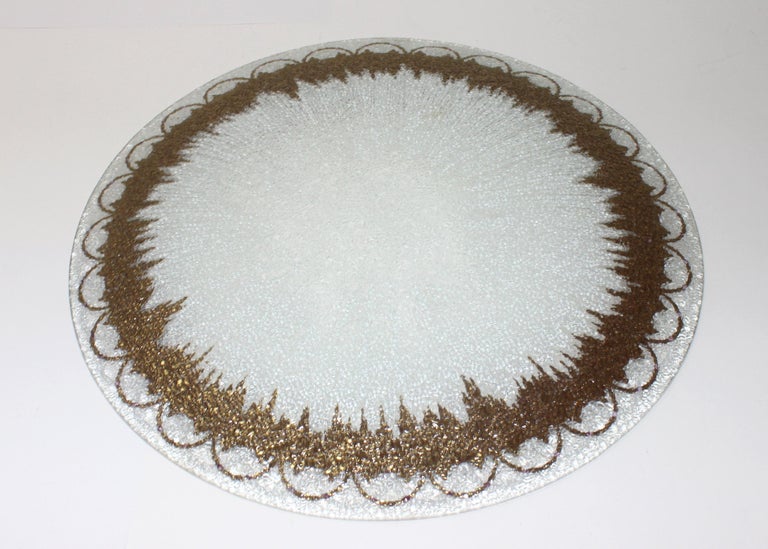 Set of Glass Culver Serving Pieces For Sale at 1stDibs