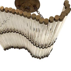 Set of Glass Rod Ceiling Fixtures. Sold Individually.