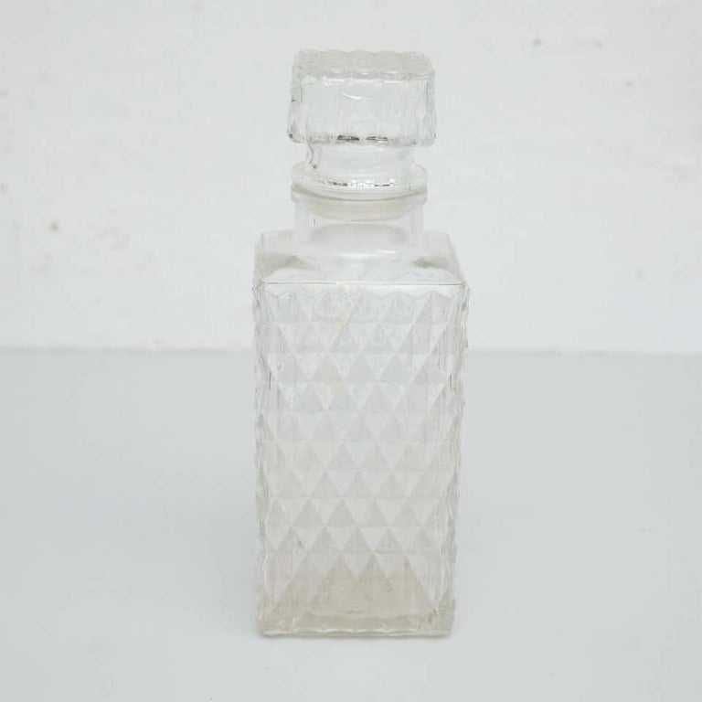 Set of Glass Whisky Bottles and Ice Bucket, circa 1950 For Sale at 1stDibs