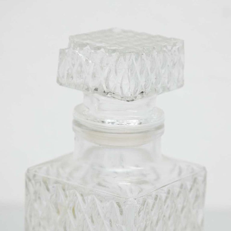 Set of Glass Whisky Bottles and Ice Bucket, circa 1950 For Sale at 1stDibs