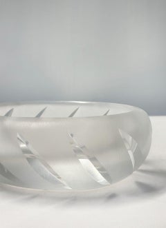 Set aus Glasschale und Aschenbecher „Yseult“ aus Glas von Lalique, Frankreich
