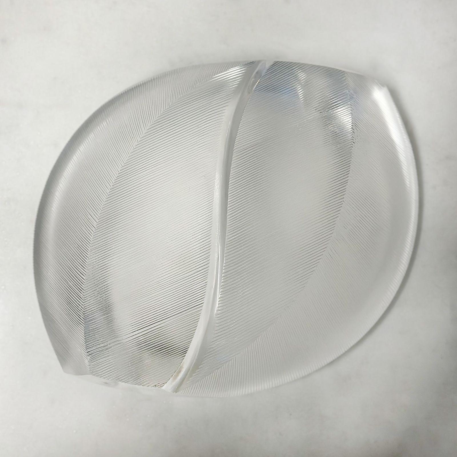 Juego de cuenco y cenicero de cristal 