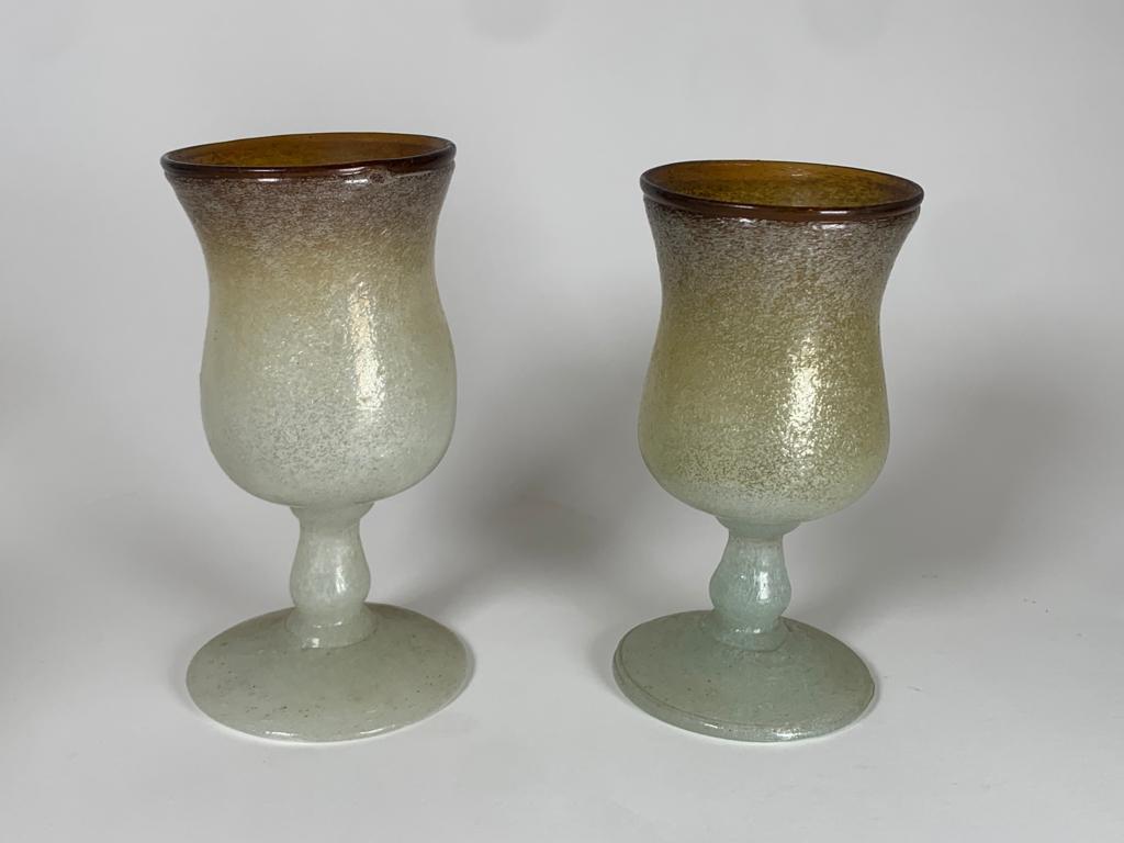 Mid-20th Century Set of Glasses and Bottle in Murano Glass by Seguso Vetri d'Arte For Sale