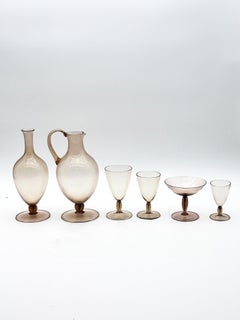 Ensemble de verres et de carafes MVM Cappellin Carlo Scarpa