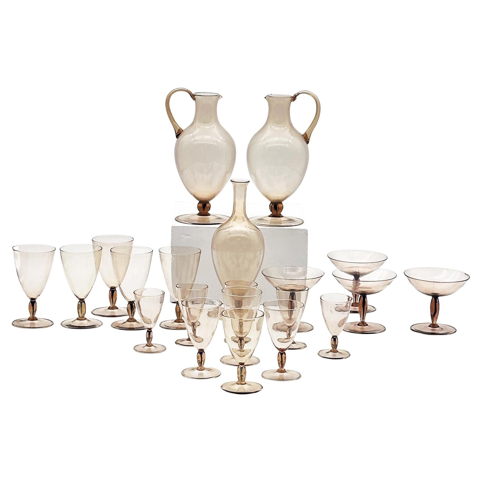 Set di bicchieri e caraffe MVM Cappellin Carlo Scarpa in vendita