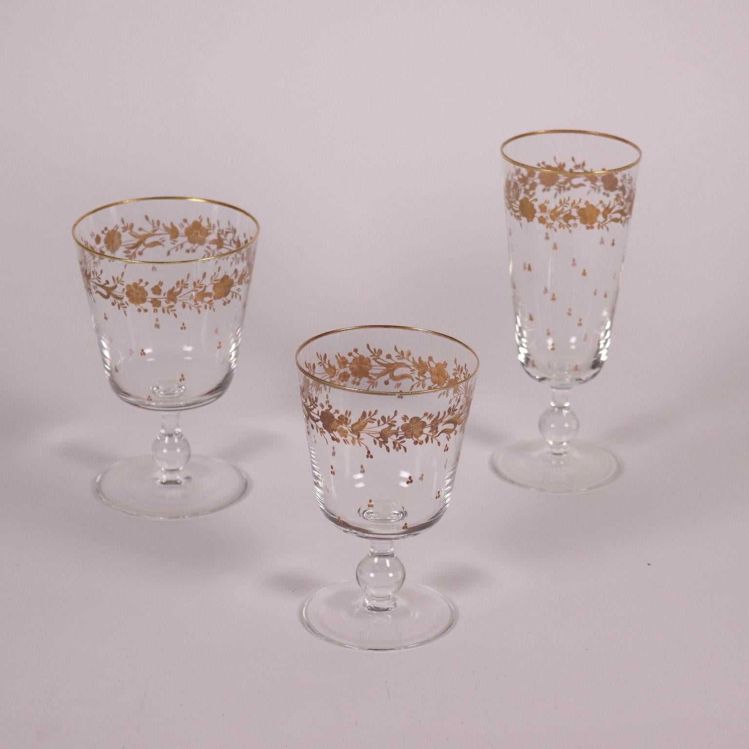Set Of Glasses Crystal Europe 20th Century 2