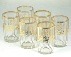 Set of Glasses, Octagonal Cut, Empire, Biedermeier