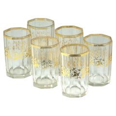 Set of Glasses, Octagonal Cut, Empire, Biedermeier