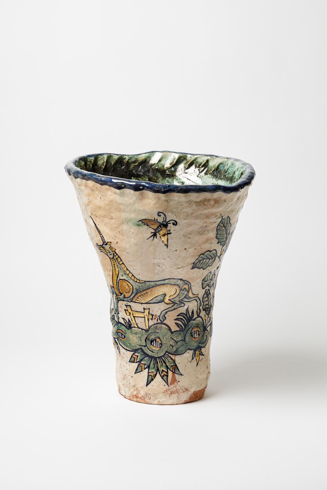 Ceramic Set of glazed earthenware vases by Jérôme Galvin, 2020. For Sale