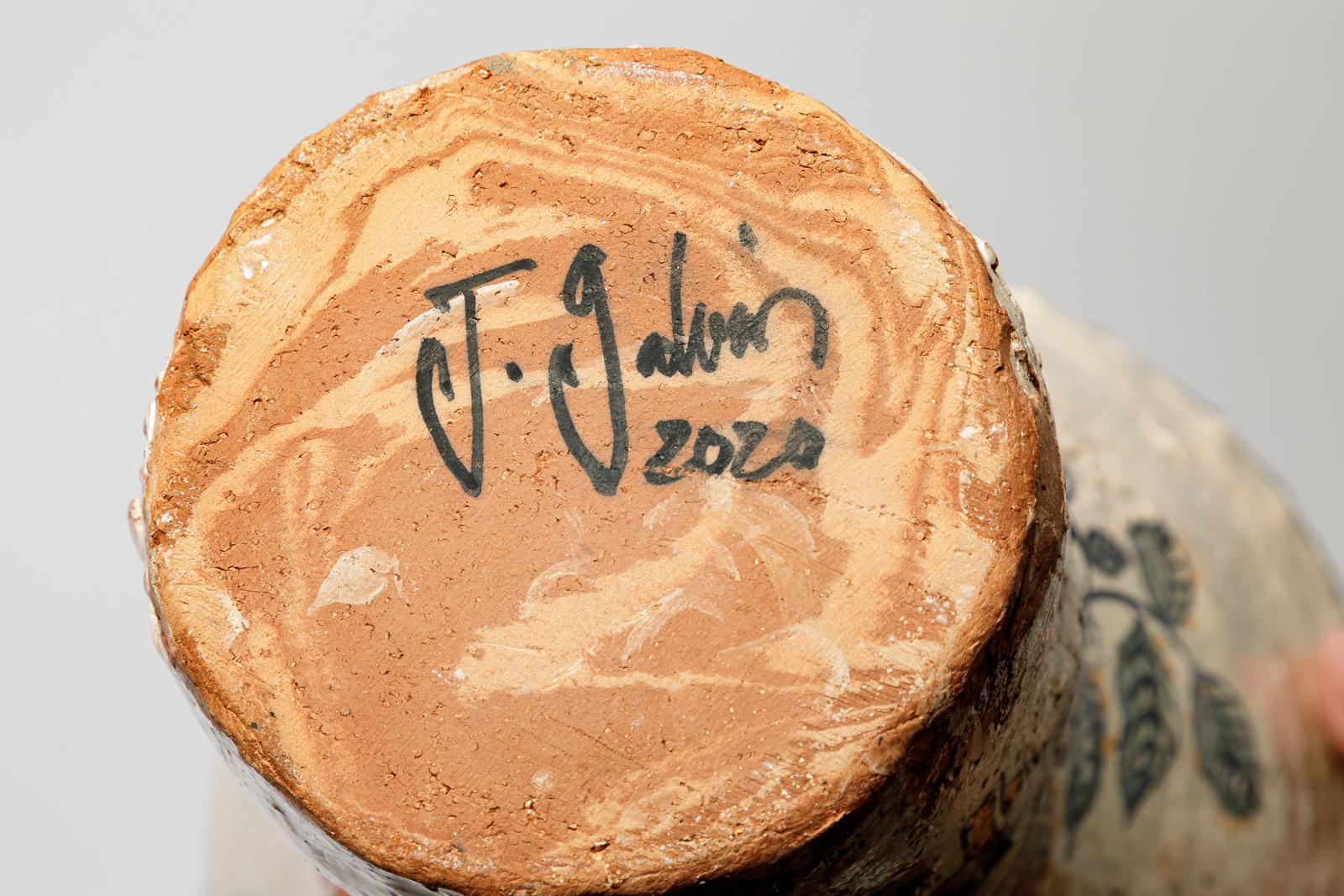 Set of glazed earthenware vases by Jérôme Galvin, 2020. For Sale 2