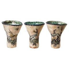 Set of glazed earthenware vases by Jérôme Galvin, 2020.