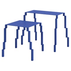 Set di tavolini "Glitch Modern Bug", disponibili in colori personalizzati, realizzati da oitoproducts
