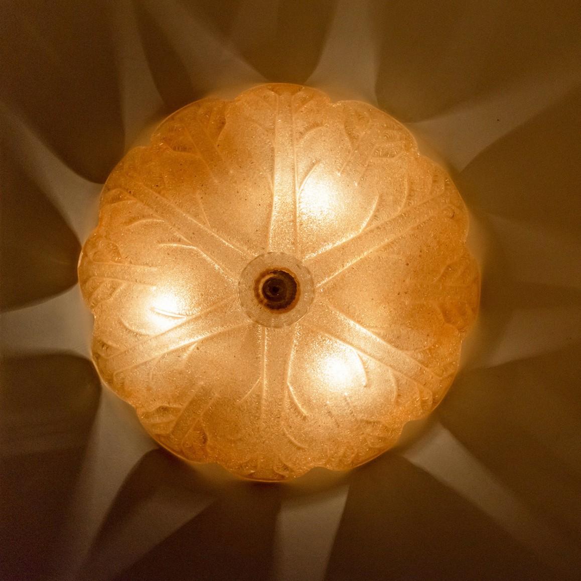 Ensemble de lampes Vistosi en verre de Murano doré, Italie, 1970 en vente 11
