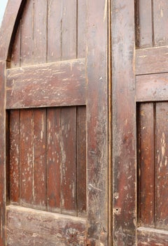 Set of Gothic Style Wooden Church Doors