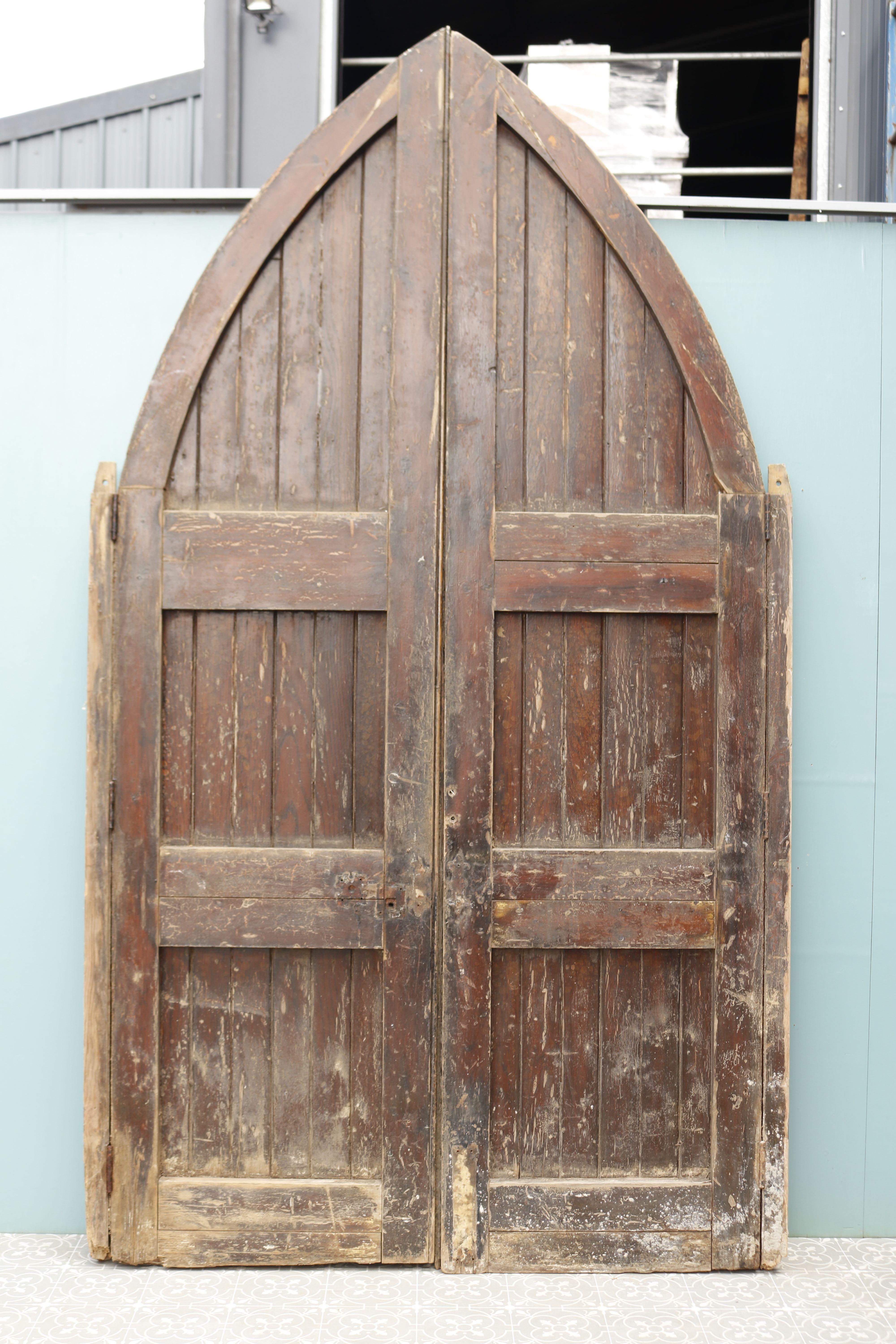 wooden church entry doors