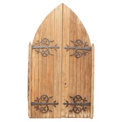 Antique Set of Gothic Style Wooden Church Doors
