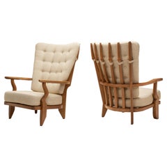 Used Set of “Grand Repos” Lounge Chairs by Guillerme et Chambron, France 1950s