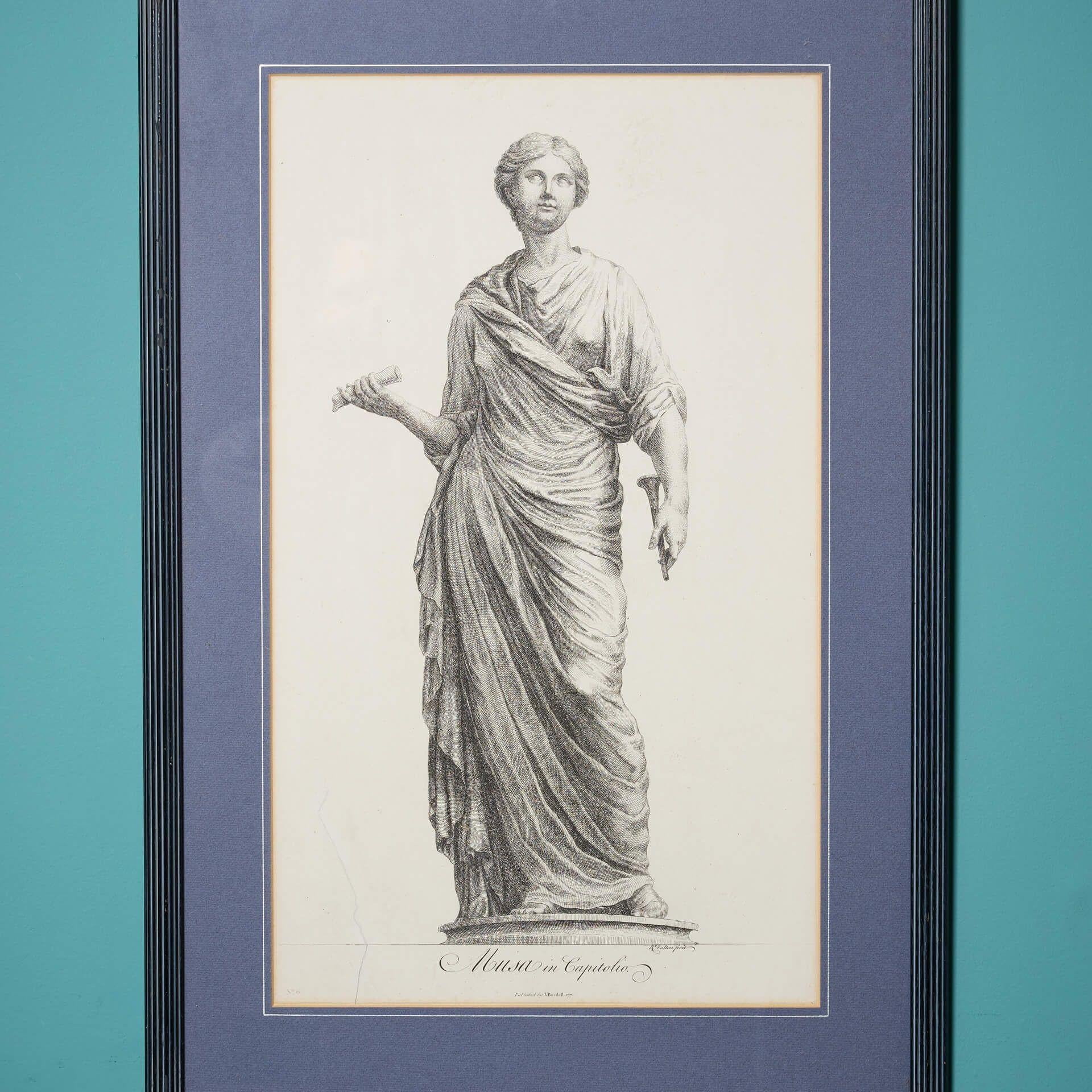 Neoclassical Set of Grand Tour Frame Paintings After Richard Dalton For Sale