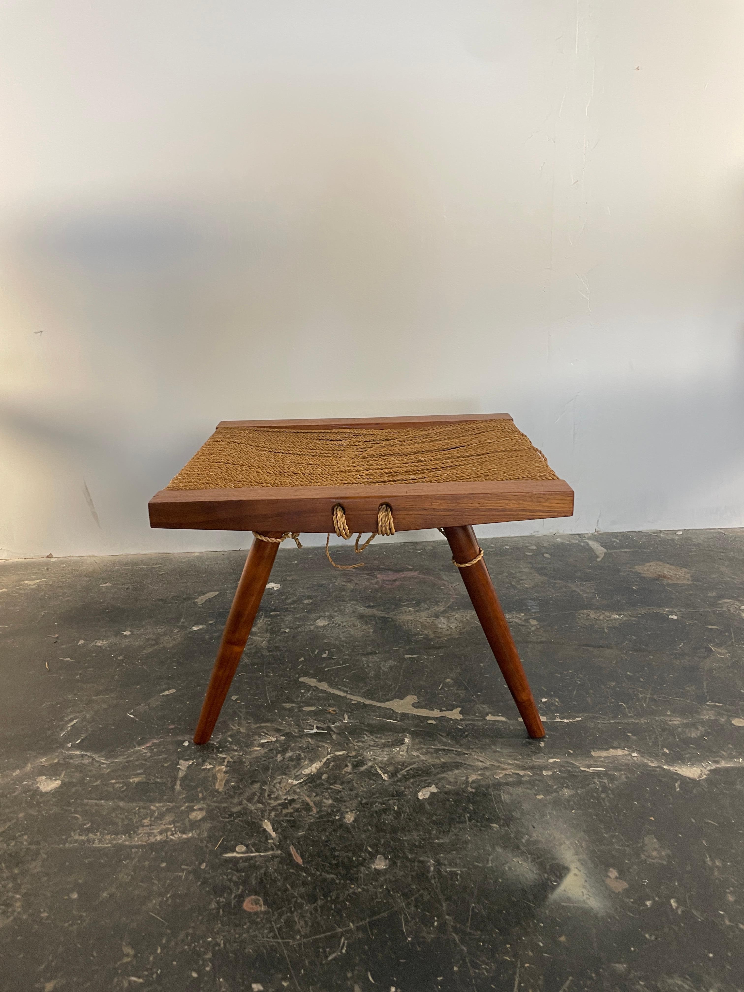Set of Grass Seated Chairs and Stool by George Nakashima, Circa 1960s 2