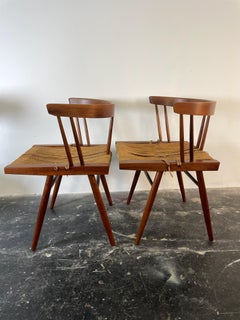 Conjunto de sillas sentadas y taburete de hierba de George Nakashima, Circa 1960s