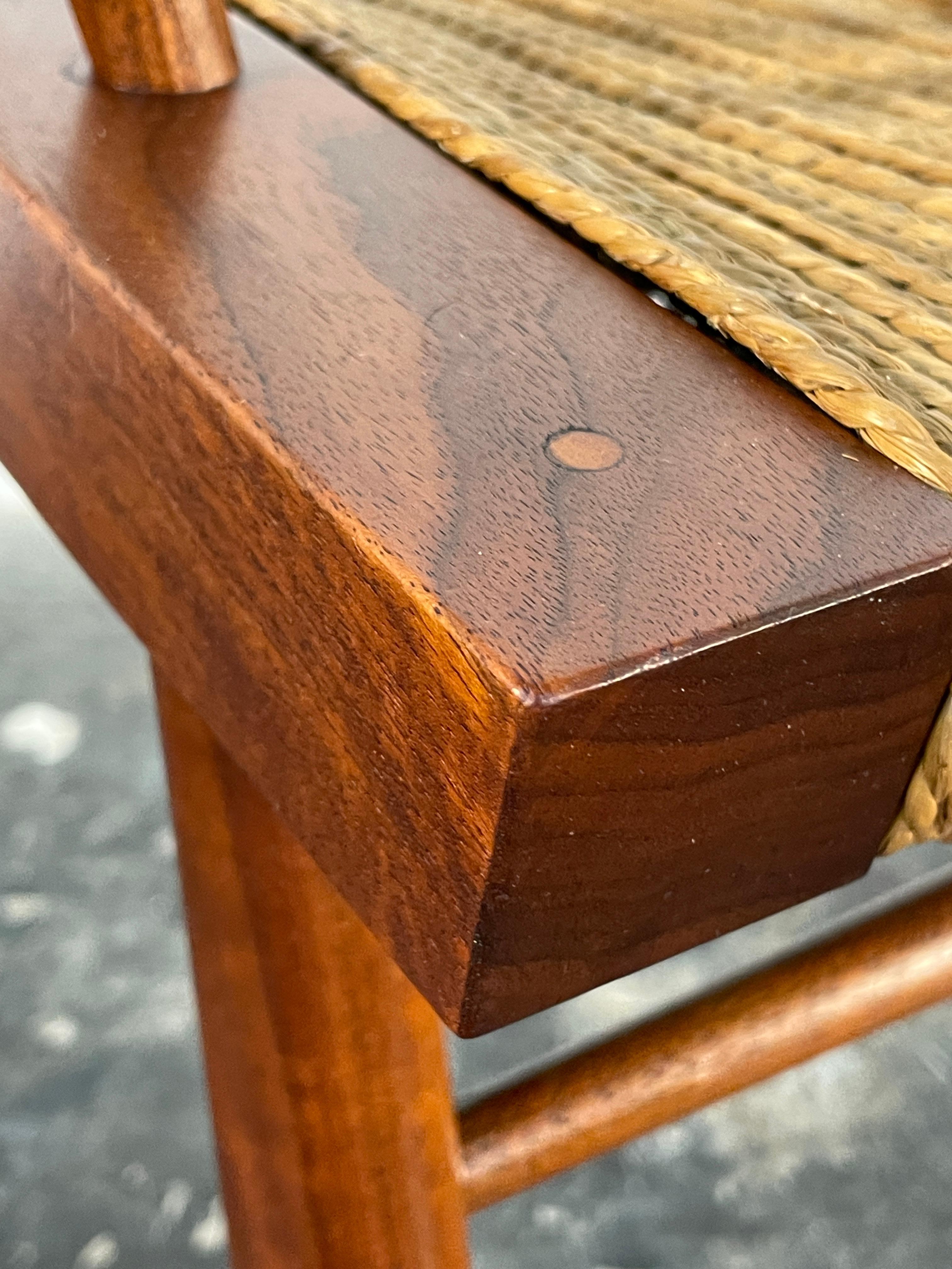 Set of Grass Seated Chairs and Stool by George Nakashima, Circa 1960s In Good Condition In San Diego, CA