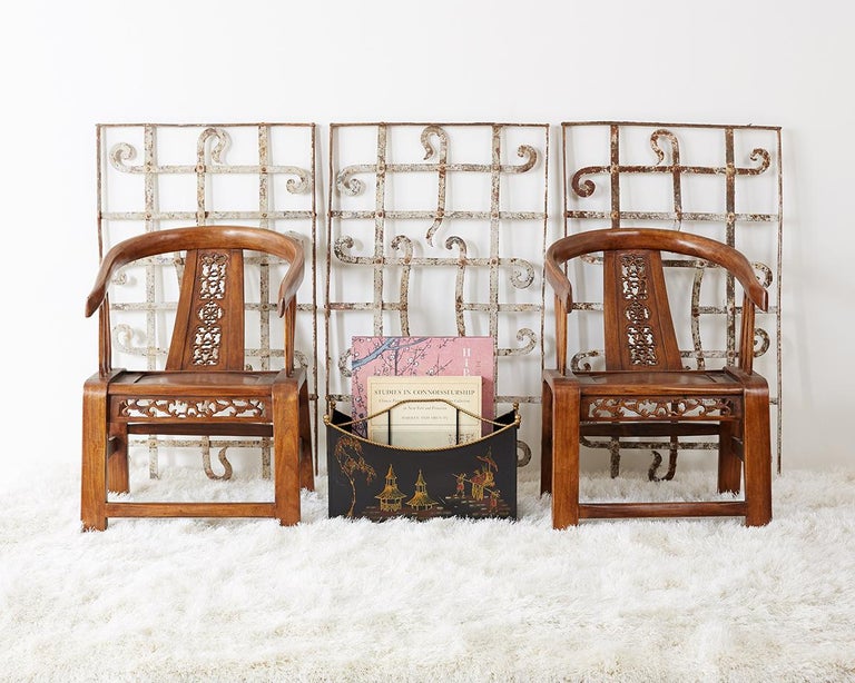 Set Of Greek Style Architectural Iron Window Grills For At 1stdibs Remarkable Set Of Three Greek Style Architectural Iron Window Grills Or Grates Unique Scrolled Decoration
