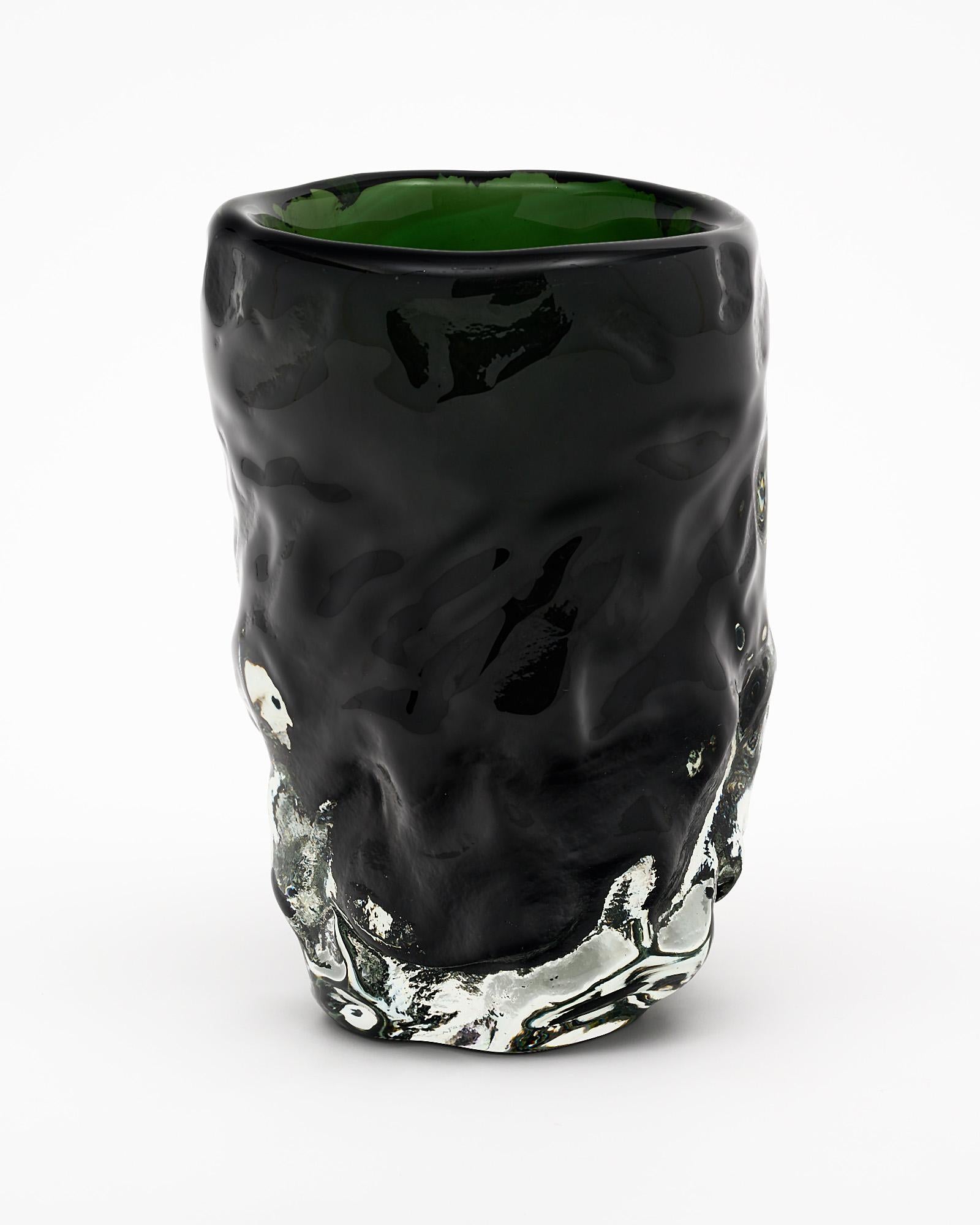 Modern Set of Green “Burri” Vases For Sale