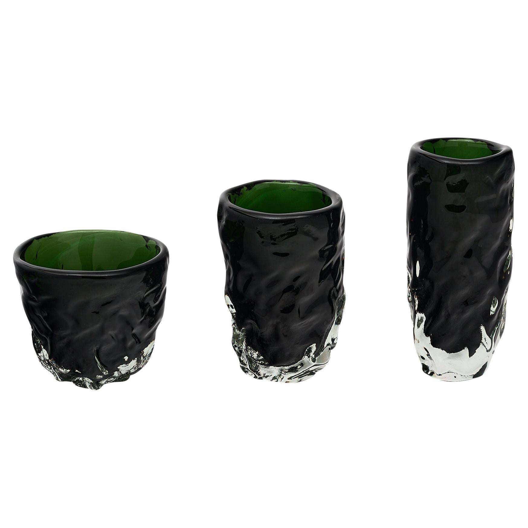 Set of Green “Burri” Vases