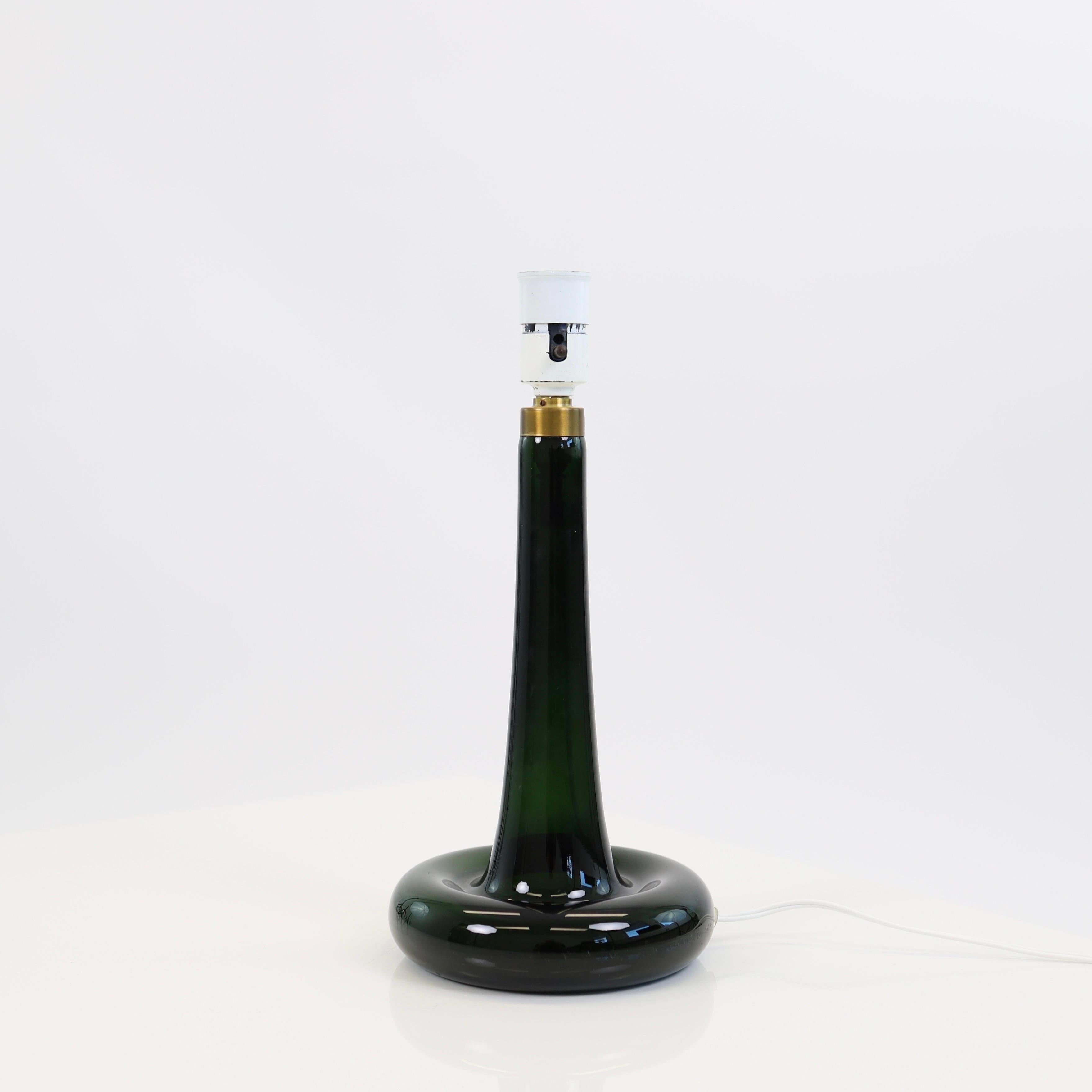 Set of Green Glass Desk Lamps by Michael Bang for Holmegaard, 1970s, Denmark For Sale 4