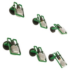 Set of Green Sintesi Lamps by Ernesto Gismondi for Artemide, 1970s
