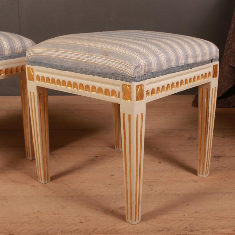 Early 19th century set of 3 matching Swedish stools. Upholstery will need changing, 1820.

REF: C

    

Dimensions
17.5 inches (44 cms) wide
17.5 inches (44 cms) deep
18.5 inches (47 cms) high.