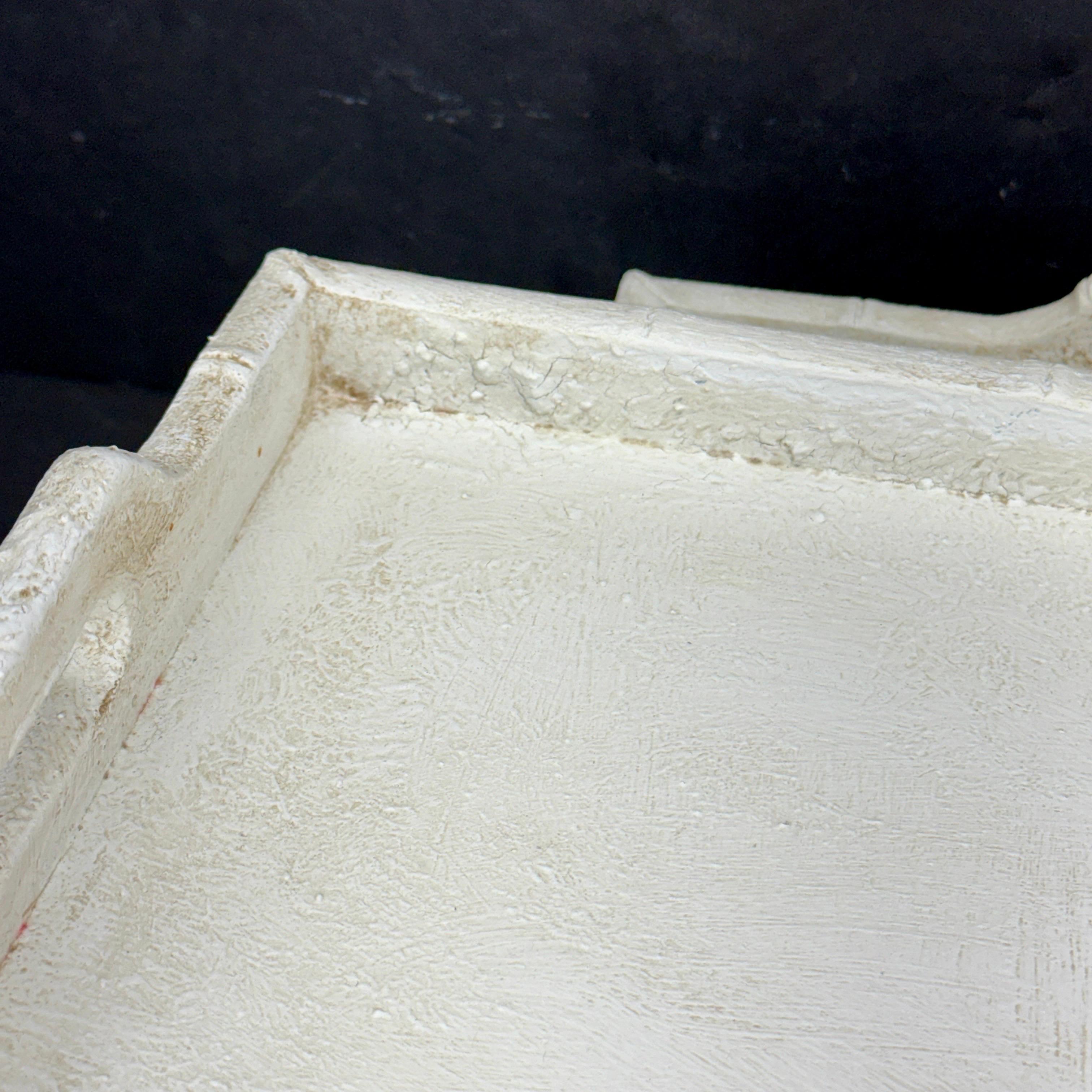 20th Century Set of Gustavian Style Painted Bamboo Trays with Handles For Sale