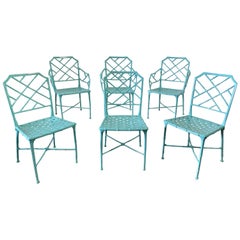 Set of Hall Bradley "Calcutta" Dining Patio Chairs for Brown Jordan, 1967