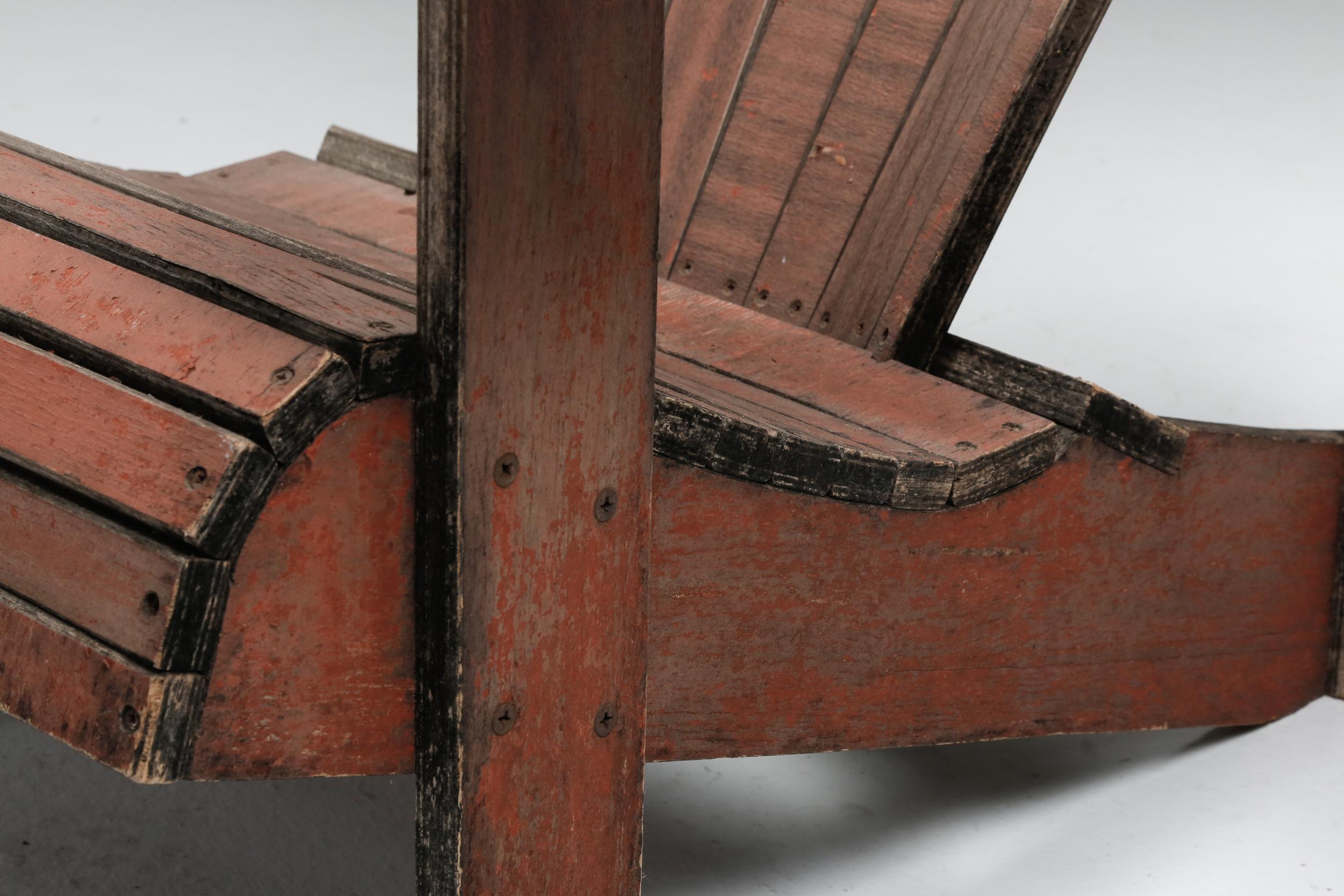 Set of Hand-Crafted Garden Adirondack Lounge Chairs 4