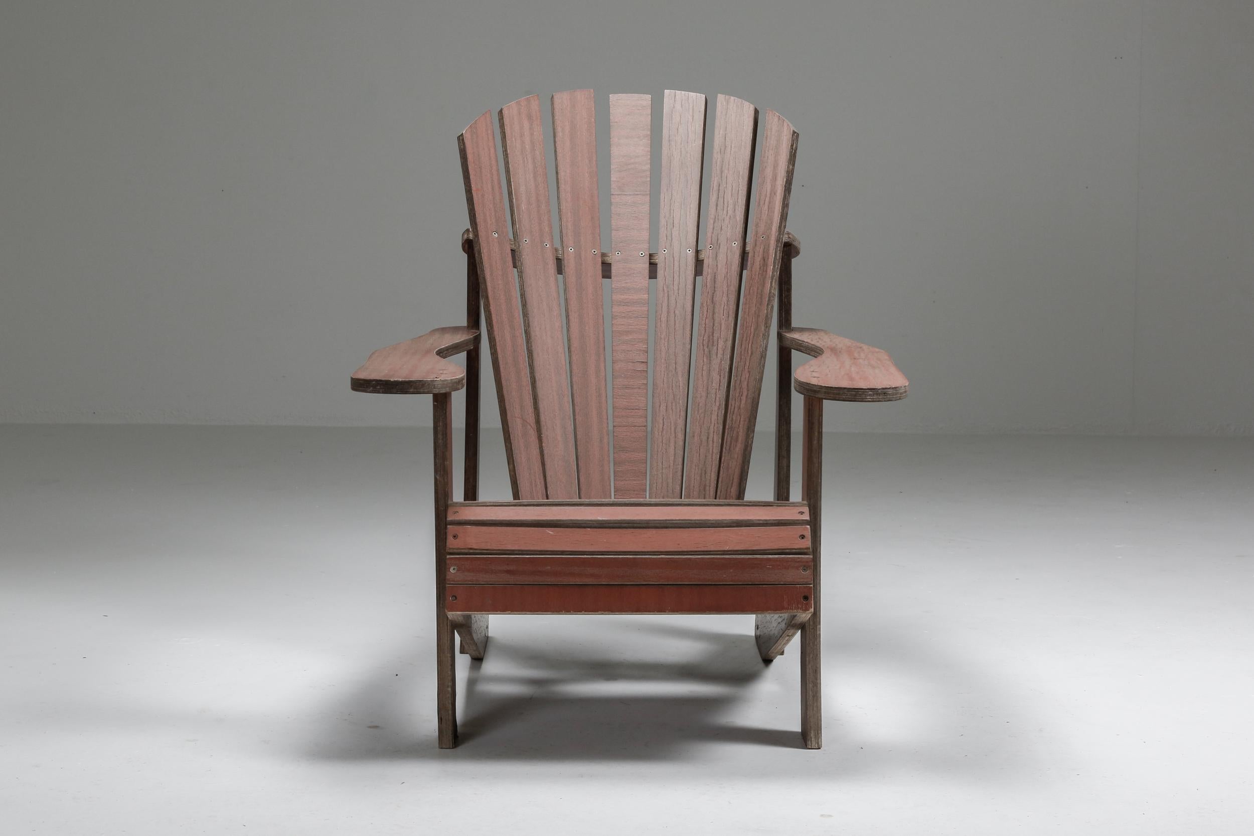 Set of Hand-Crafted Garden Adirondack Lounge Chairs 1