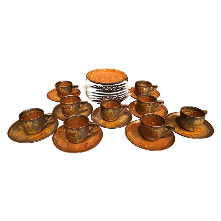 Tea Cup And Saucer Set Of 4 - 47 For Sale on 1stDibs
