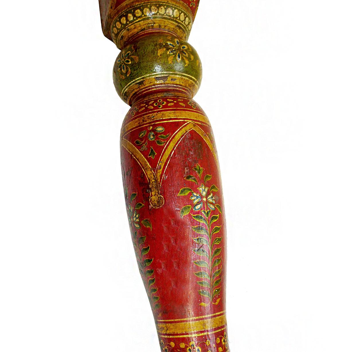 Indian Set of Hand-Painted Table Legs For Sale