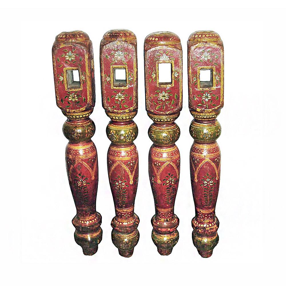 Early 20th Century Set of Hand-Painted Table Legs For Sale