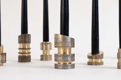 Set of Hand-Sculpted Solid Bronze Candleholders, Army of Me by William Guillon