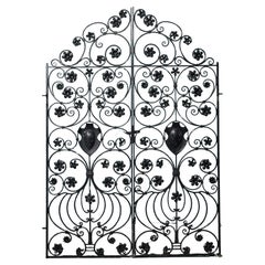 Set of Handcrafted Wrought Iron Double Garden Gates