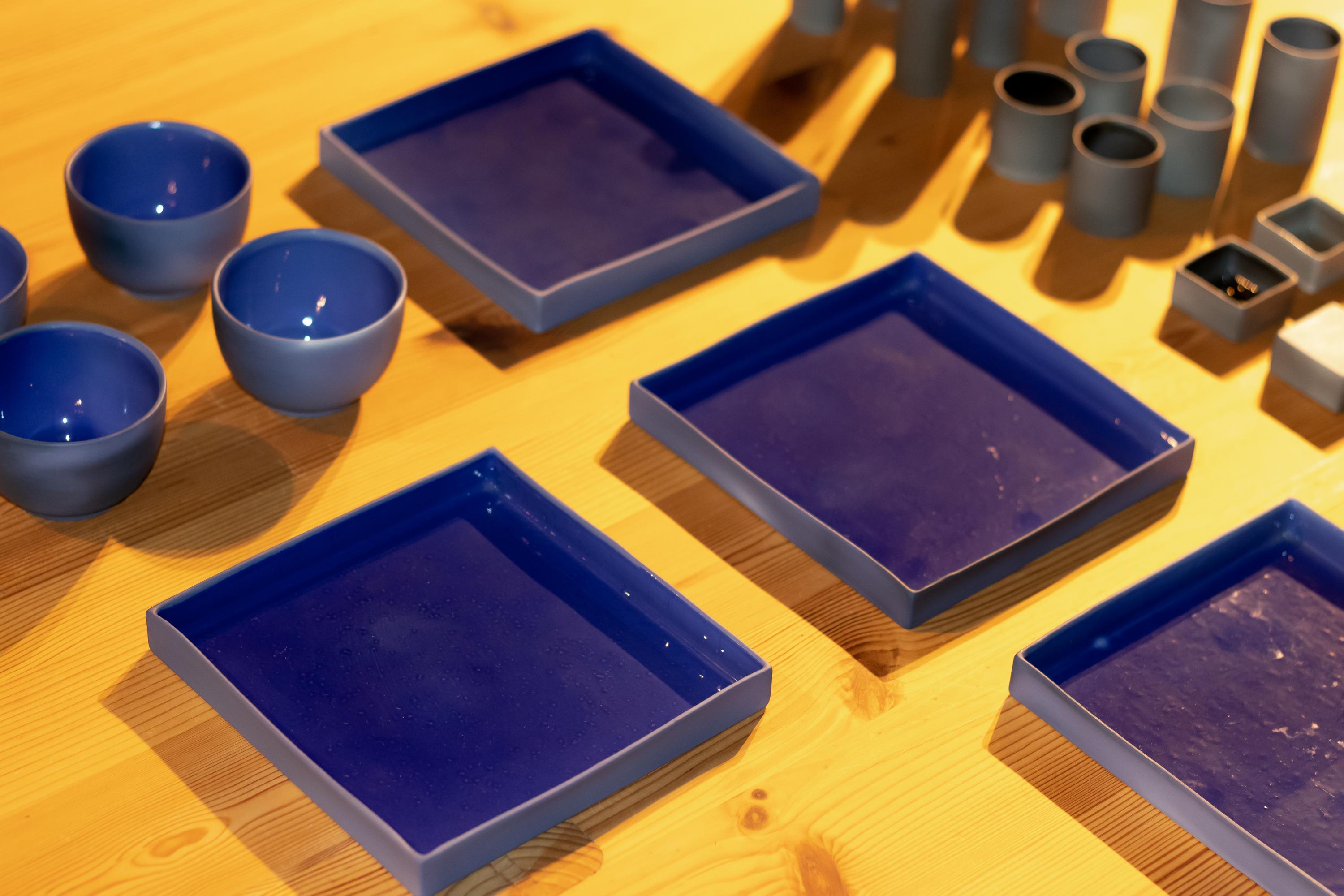 Set of Handmade Porcelain Tableware by Pieter Stockmans, Belgium In Excellent Condition In Dronten, NL