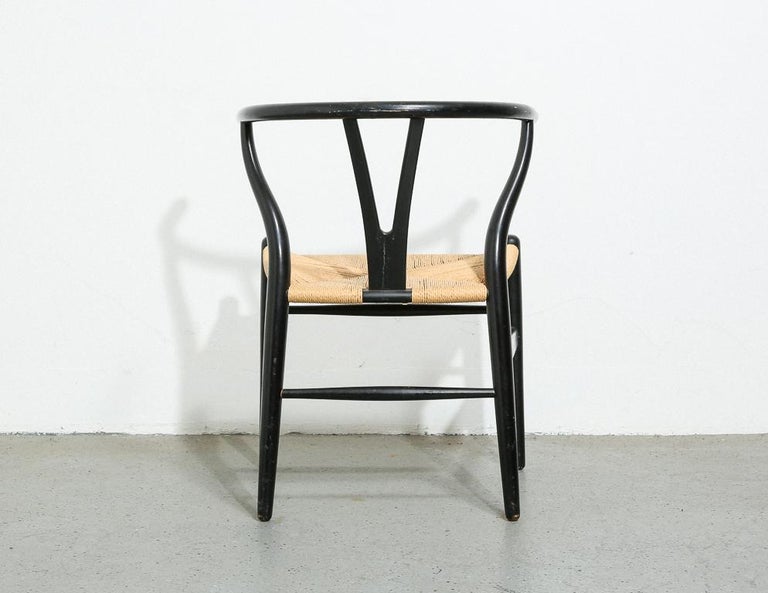 Papercord Set of Hans Wegner CH24 Wishbone Chairs For Sale