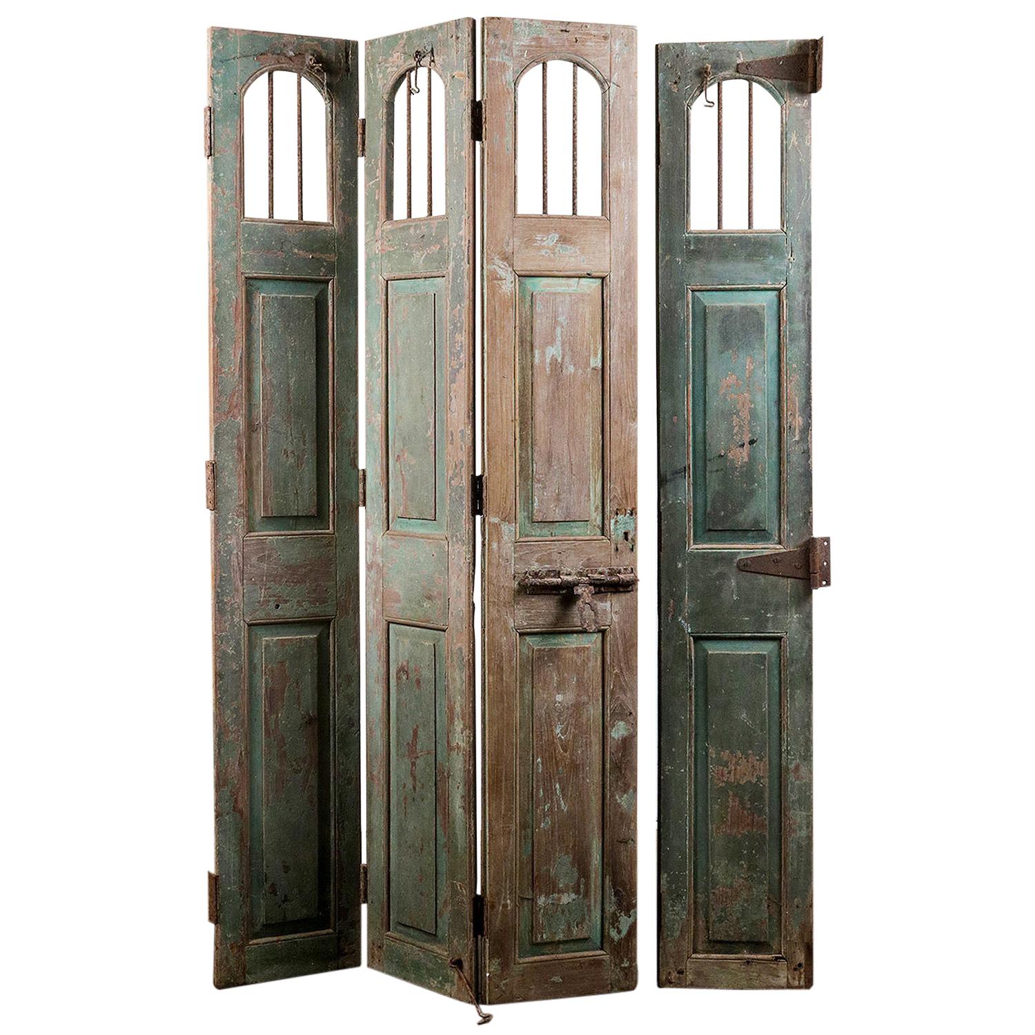 Set of Hardwood Folding Doors / Shutters, 20th Century For Sale