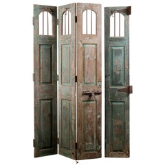 Vintage Set of Hardwood Folding Doors / Shutters, 20th Century