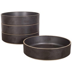 Set of Hasami Porcelain Bowls, Black