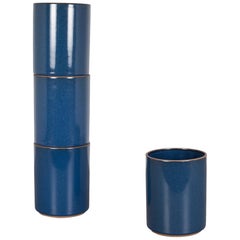 Set of Hasami Porcelain Tumblers, Gloss Blue: Free Shipping