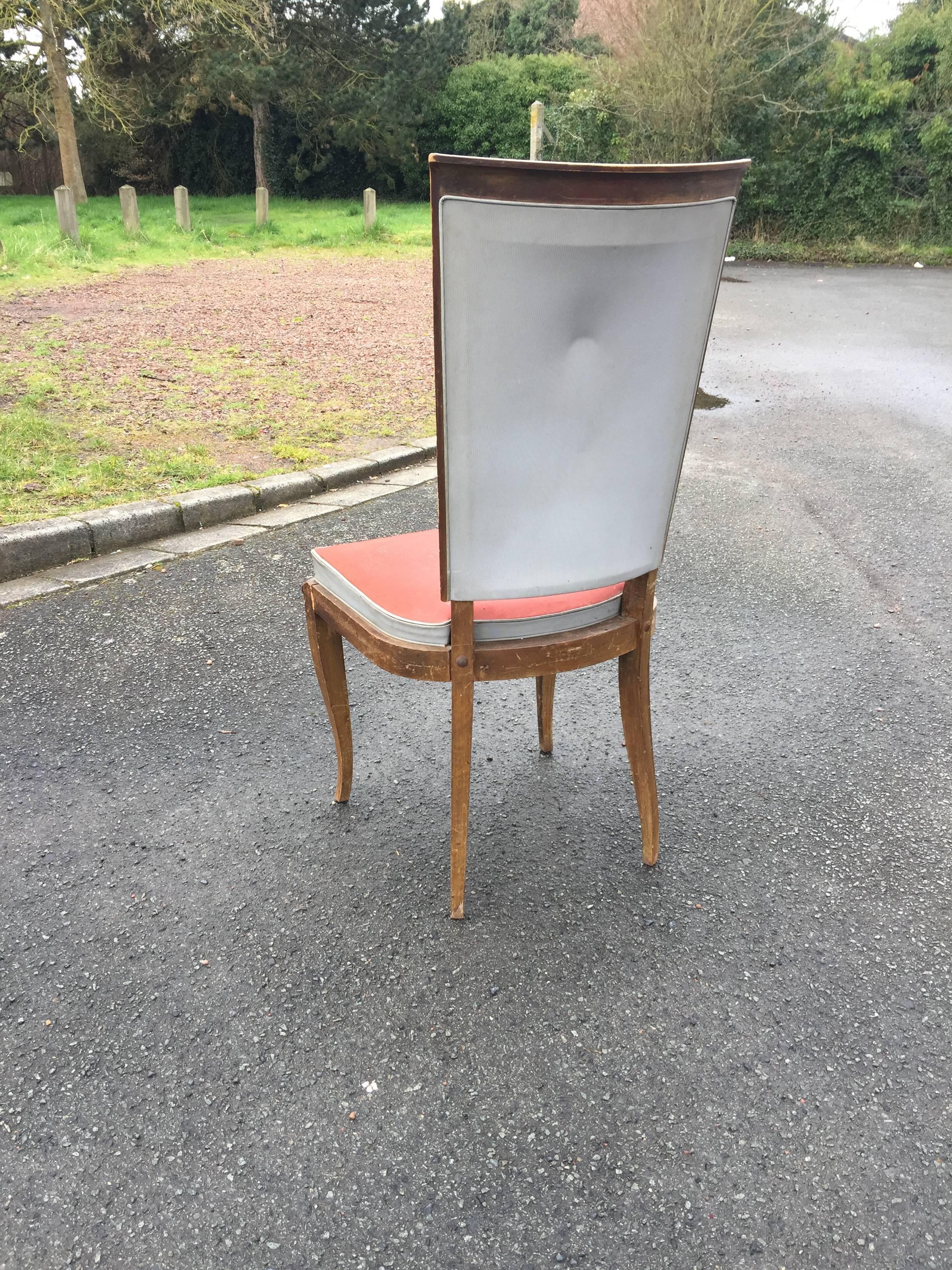 Mid-20th Century Set of 8  Art Deco Chairs For Sale
