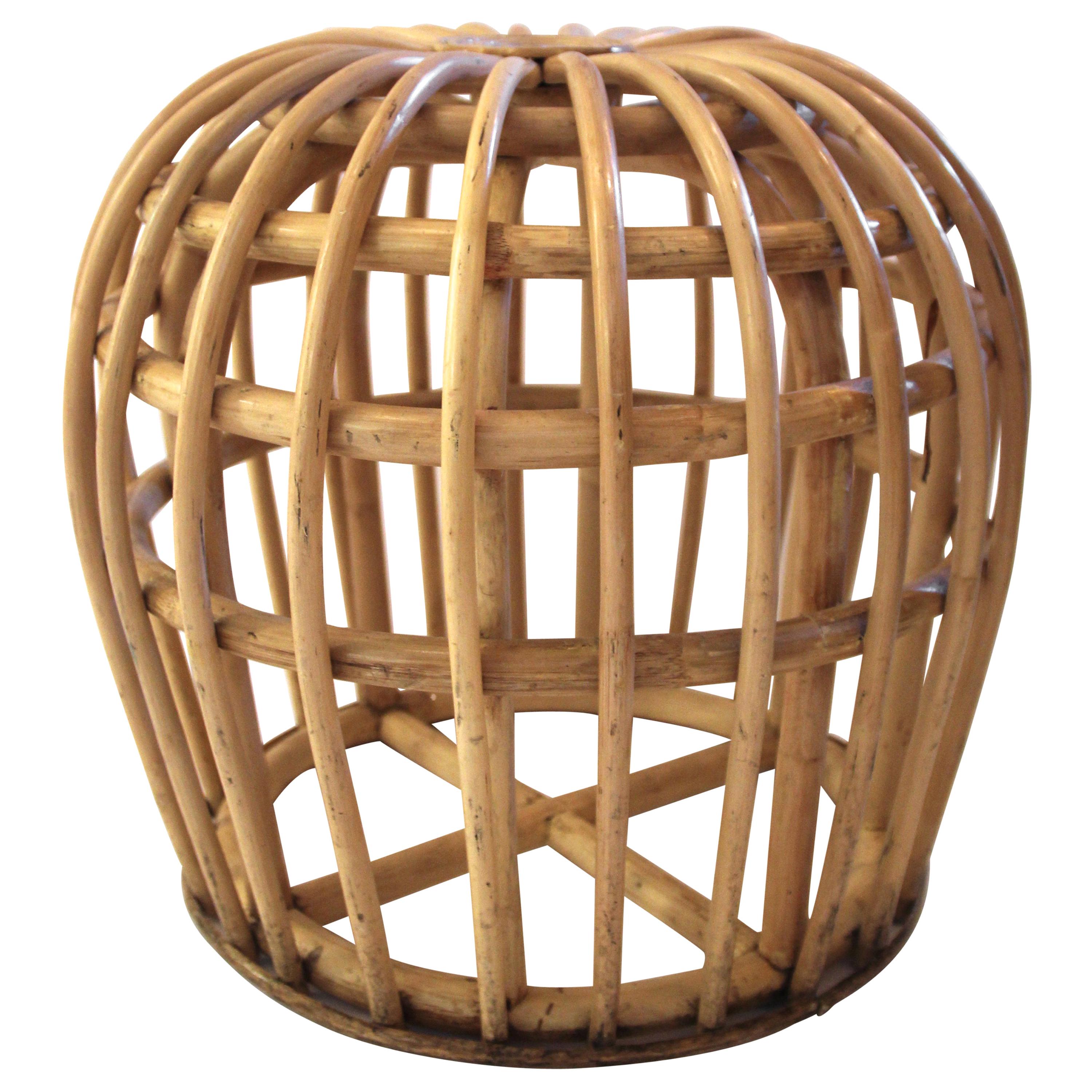 Set of six Stools, Bamboo, circa 1980, France