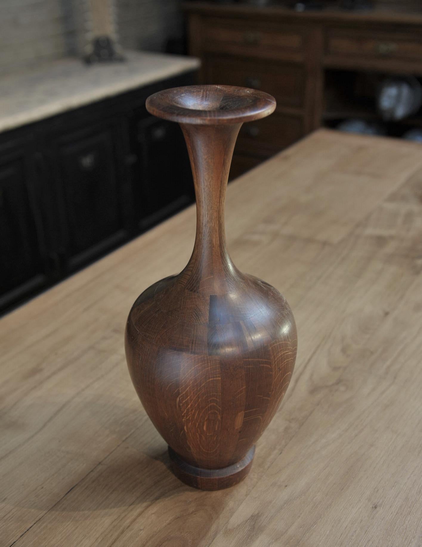 Set of Height Timber Vases, De Coene Frères, 1930s For Sale 2